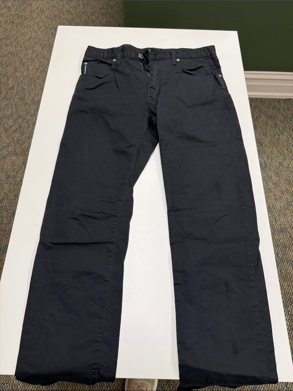 Armani Jeans Men's Straight Black Trousers